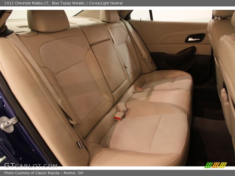 Blue Topaz Metallic / Cocoa/Light Neutral 2013 Chevrolet Malibu LT