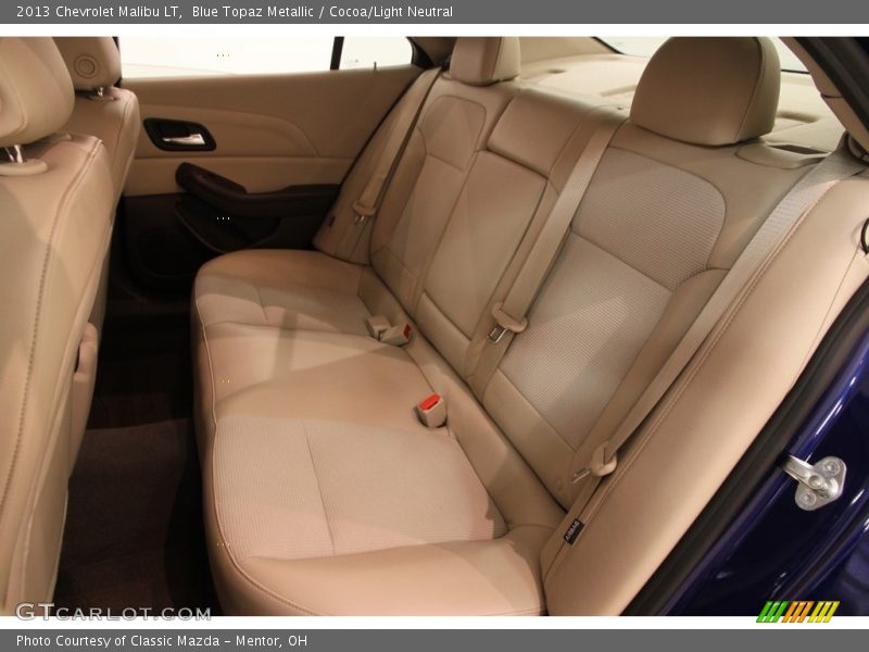 Blue Topaz Metallic / Cocoa/Light Neutral 2013 Chevrolet Malibu LT