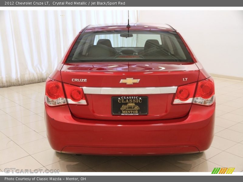 Crystal Red Metallic / Jet Black/Sport Red 2012 Chevrolet Cruze LT