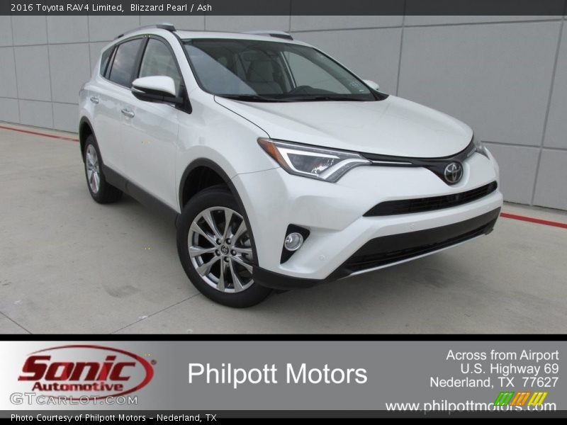 Blizzard Pearl / Ash 2016 Toyota RAV4 Limited