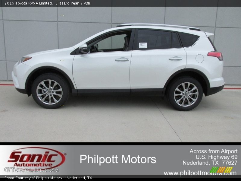 Blizzard Pearl / Ash 2016 Toyota RAV4 Limited