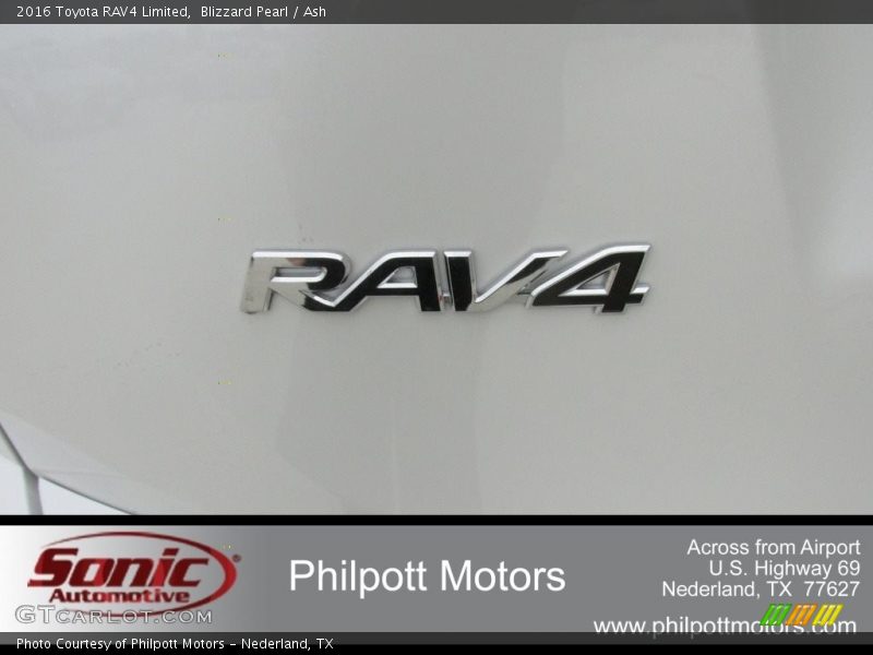 Blizzard Pearl / Ash 2016 Toyota RAV4 Limited