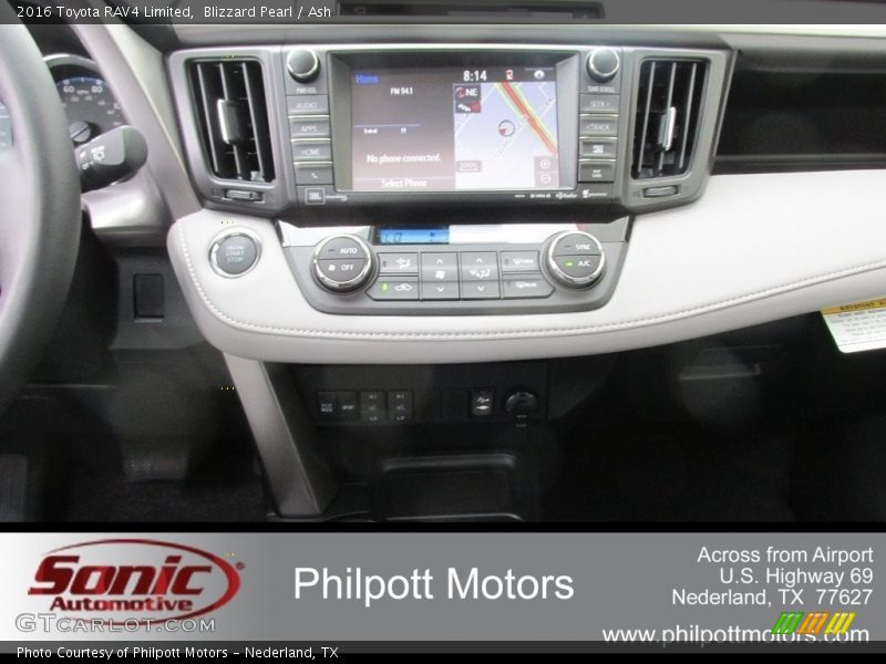 Blizzard Pearl / Ash 2016 Toyota RAV4 Limited