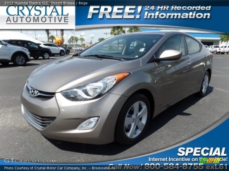 Desert Bronze / Beige 2013 Hyundai Elantra GLS
