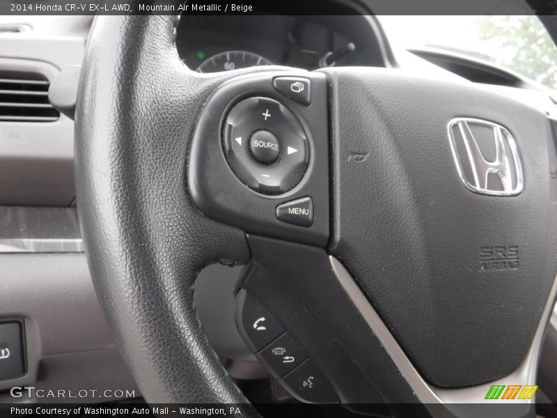 Mountain Air Metallic / Beige 2014 Honda CR-V EX-L AWD