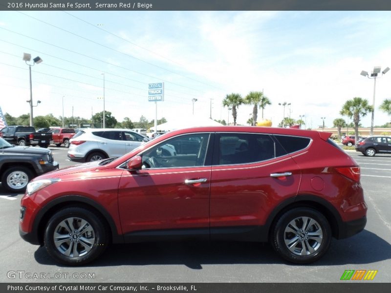 Serrano Red / Beige 2016 Hyundai Santa Fe Sport