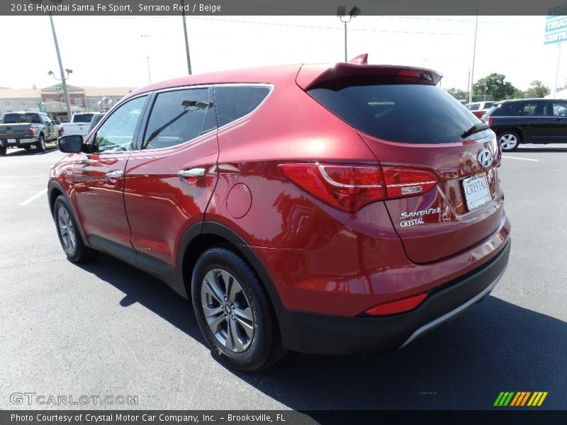 Serrano Red / Beige 2016 Hyundai Santa Fe Sport