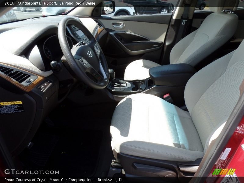 Serrano Red / Beige 2016 Hyundai Santa Fe Sport