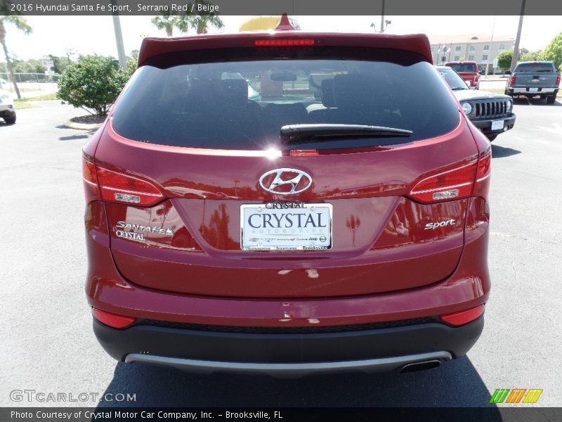 Serrano Red / Beige 2016 Hyundai Santa Fe Sport
