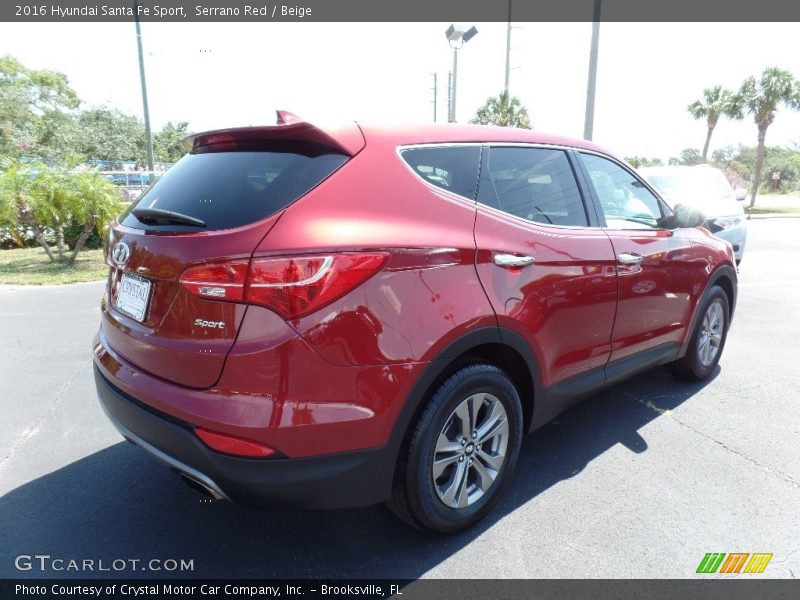 Serrano Red / Beige 2016 Hyundai Santa Fe Sport