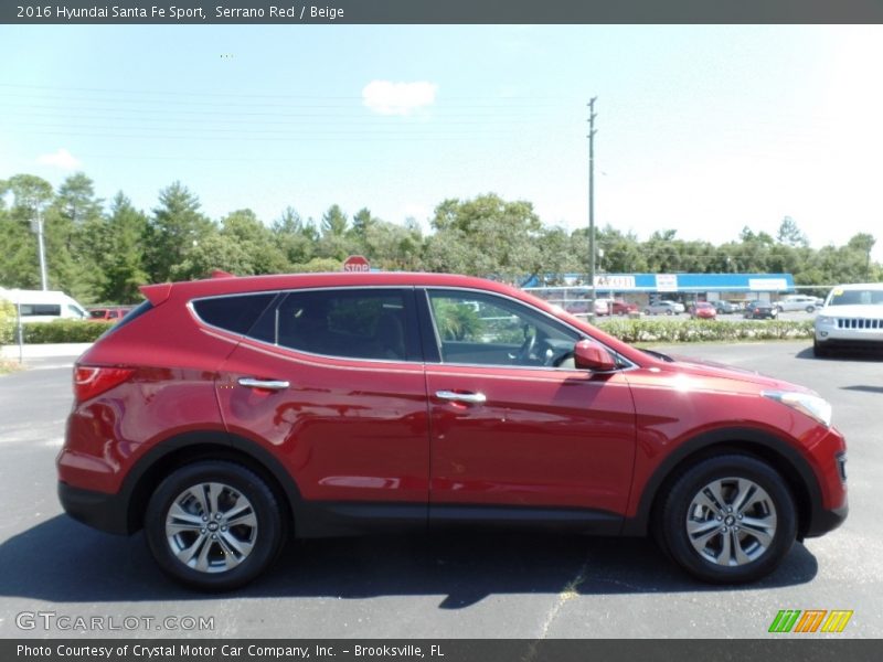 Serrano Red / Beige 2016 Hyundai Santa Fe Sport