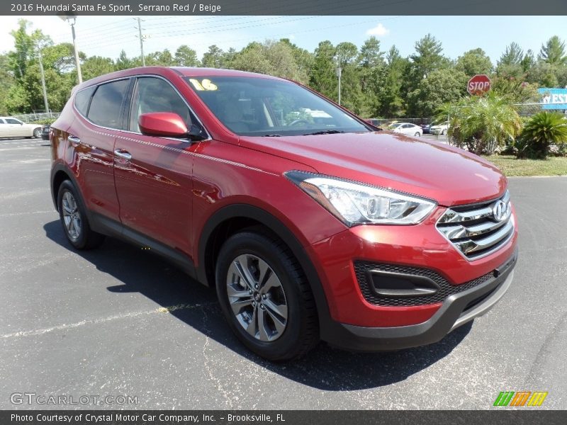Serrano Red / Beige 2016 Hyundai Santa Fe Sport