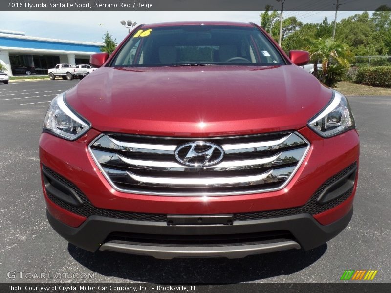 Serrano Red / Beige 2016 Hyundai Santa Fe Sport