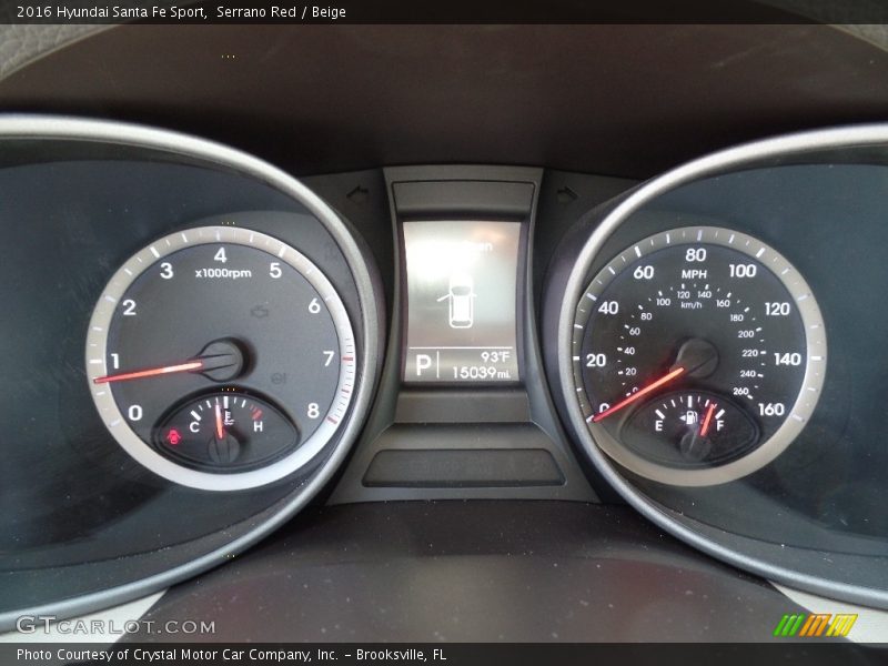 Serrano Red / Beige 2016 Hyundai Santa Fe Sport