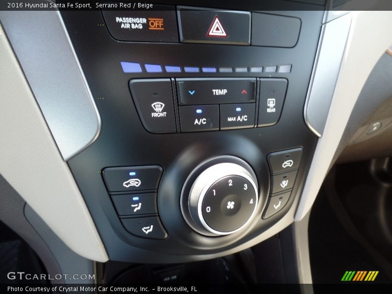 Serrano Red / Beige 2016 Hyundai Santa Fe Sport