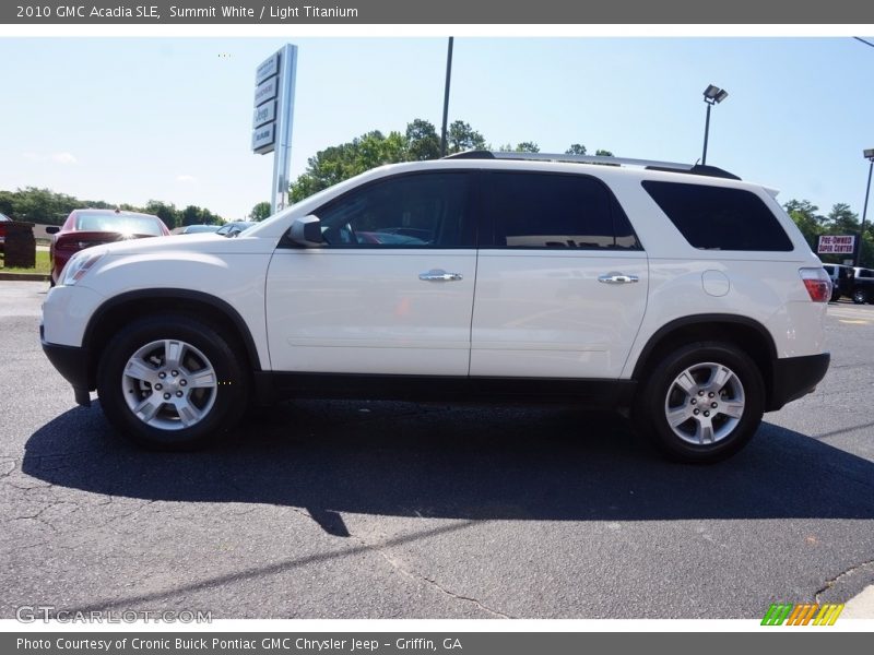 Summit White / Light Titanium 2010 GMC Acadia SLE