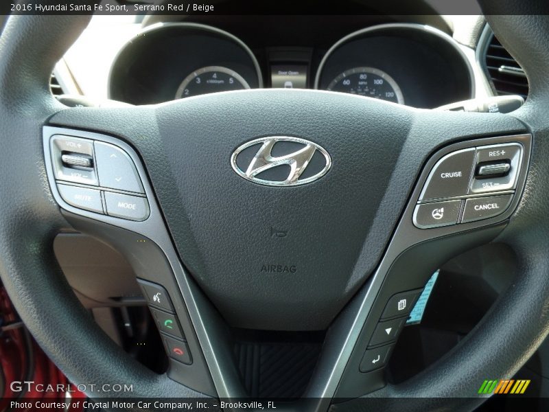 Serrano Red / Beige 2016 Hyundai Santa Fe Sport