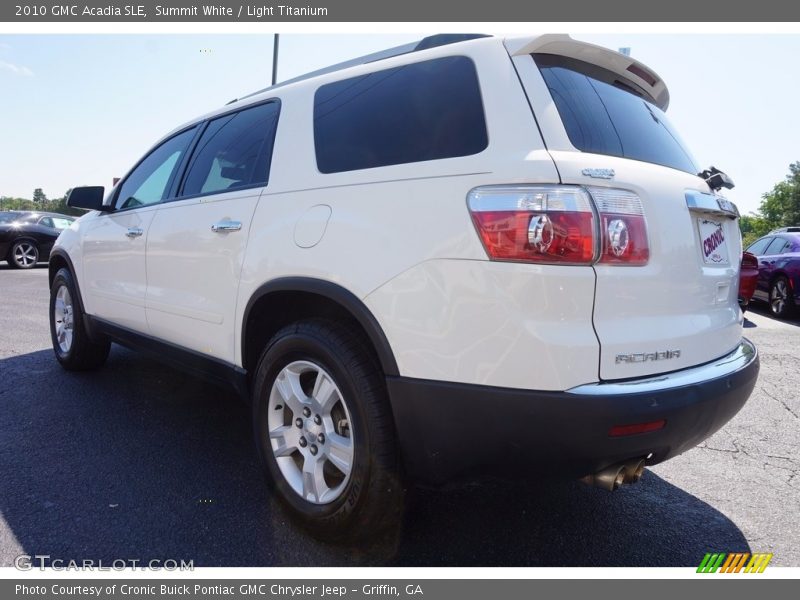 Summit White / Light Titanium 2010 GMC Acadia SLE