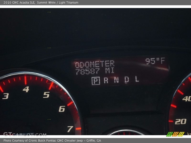 Summit White / Light Titanium 2010 GMC Acadia SLE