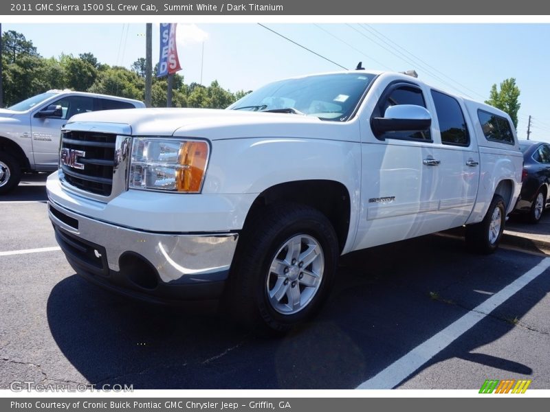 Summit White / Dark Titanium 2011 GMC Sierra 1500 SL Crew Cab