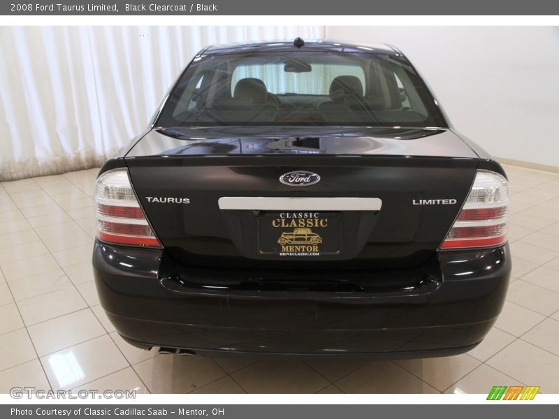 Black Clearcoat / Black 2008 Ford Taurus Limited