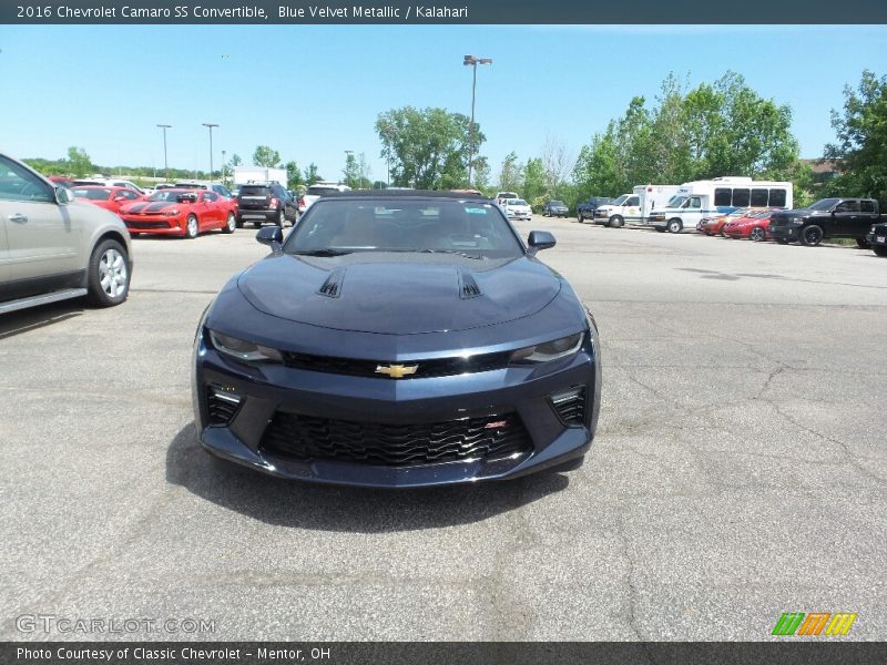 Blue Velvet Metallic / Kalahari 2016 Chevrolet Camaro SS Convertible