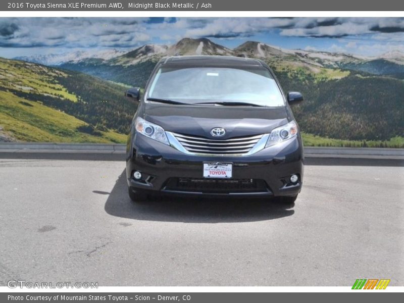 Midnight Black Metallic / Ash 2016 Toyota Sienna XLE Premium AWD