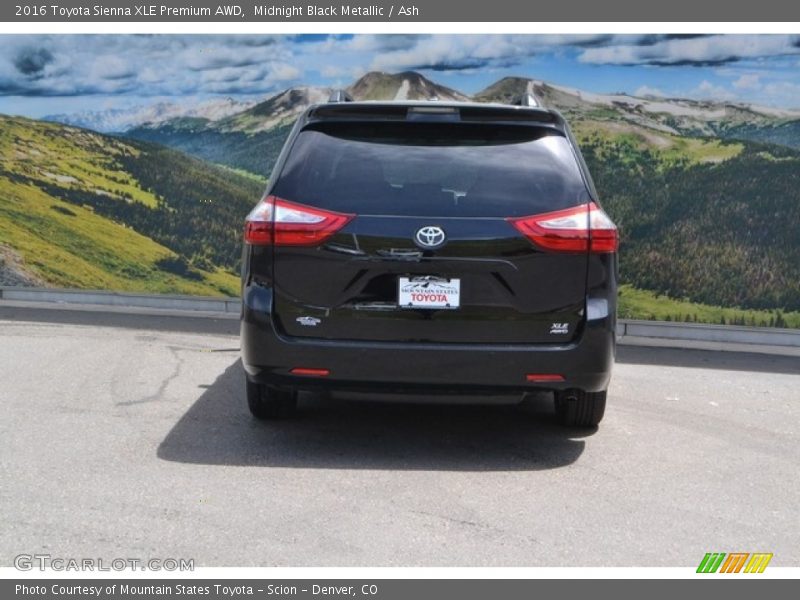 Midnight Black Metallic / Ash 2016 Toyota Sienna XLE Premium AWD