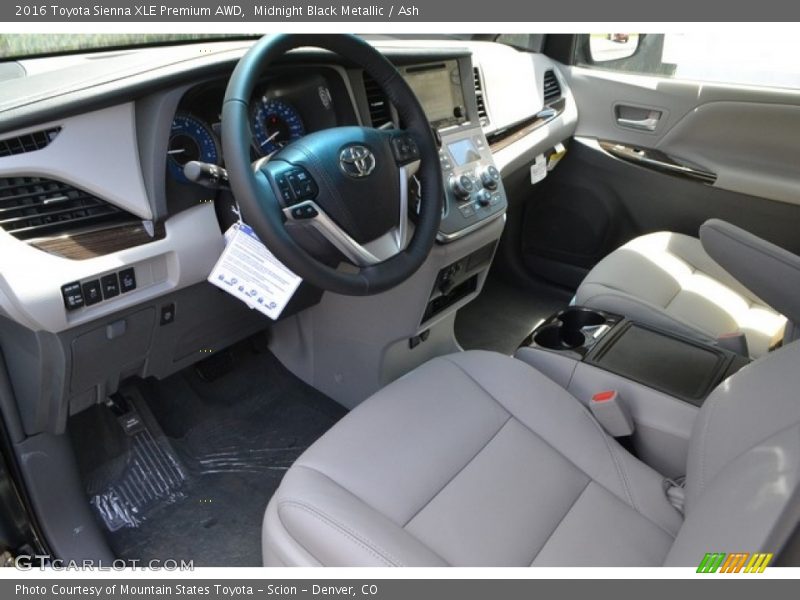 Midnight Black Metallic / Ash 2016 Toyota Sienna XLE Premium AWD