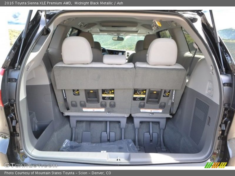 Midnight Black Metallic / Ash 2016 Toyota Sienna XLE Premium AWD