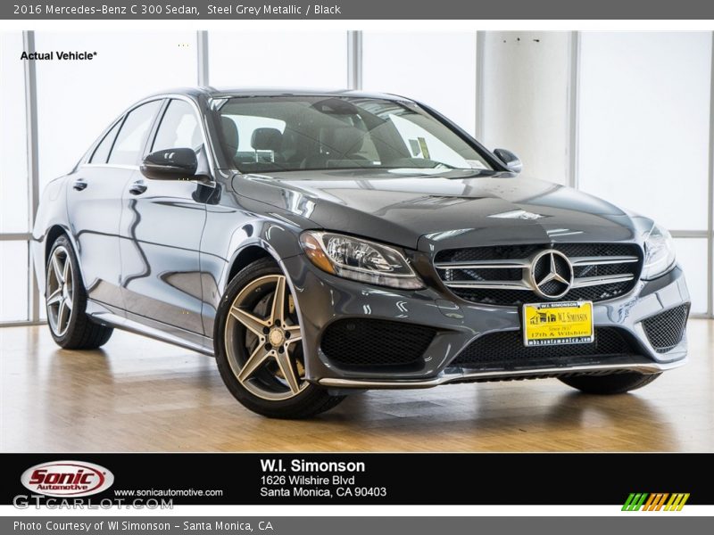 Steel Grey Metallic / Black 2016 Mercedes-Benz C 300 Sedan