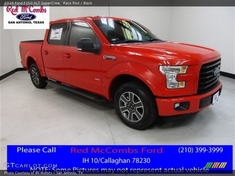 Race Red / Black 2016 Ford F150 XLT SuperCrew