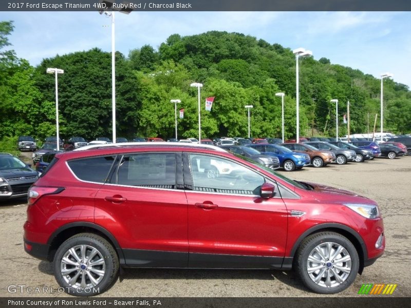 Ruby Red / Charcoal Black 2017 Ford Escape Titanium 4WD