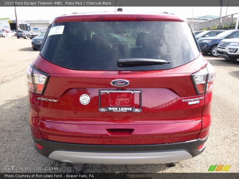 Ruby Red / Charcoal Black 2017 Ford Escape Titanium 4WD