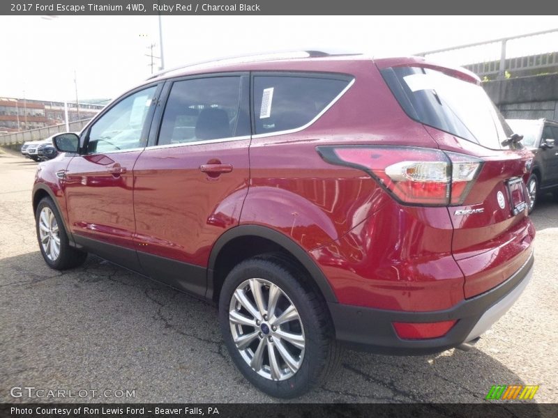 Ruby Red / Charcoal Black 2017 Ford Escape Titanium 4WD