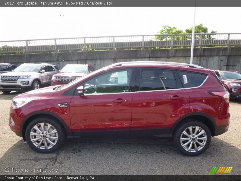 Ruby Red / Charcoal Black 2017 Ford Escape Titanium 4WD