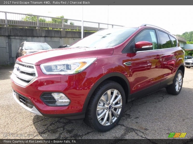 Ruby Red / Charcoal Black 2017 Ford Escape Titanium 4WD