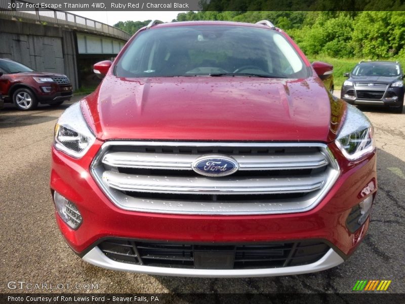 Ruby Red / Charcoal Black 2017 Ford Escape Titanium 4WD