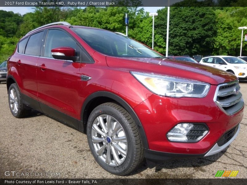 Ruby Red / Charcoal Black 2017 Ford Escape Titanium 4WD