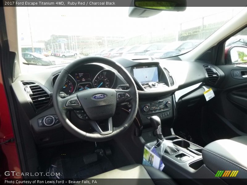 Ruby Red / Charcoal Black 2017 Ford Escape Titanium 4WD