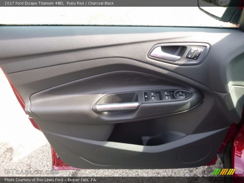 Ruby Red / Charcoal Black 2017 Ford Escape Titanium 4WD