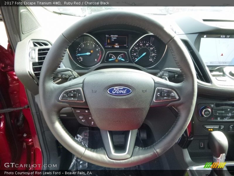 Ruby Red / Charcoal Black 2017 Ford Escape Titanium 4WD