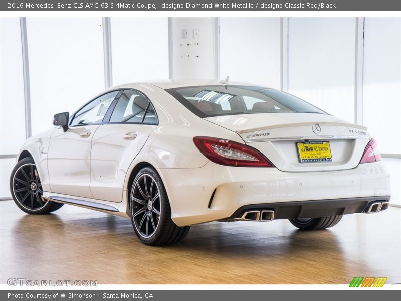designo Diamond White Metallic / designo Classic Red/Black 2016 Mercedes-Benz CLS AMG 63 S 4Matic Coupe