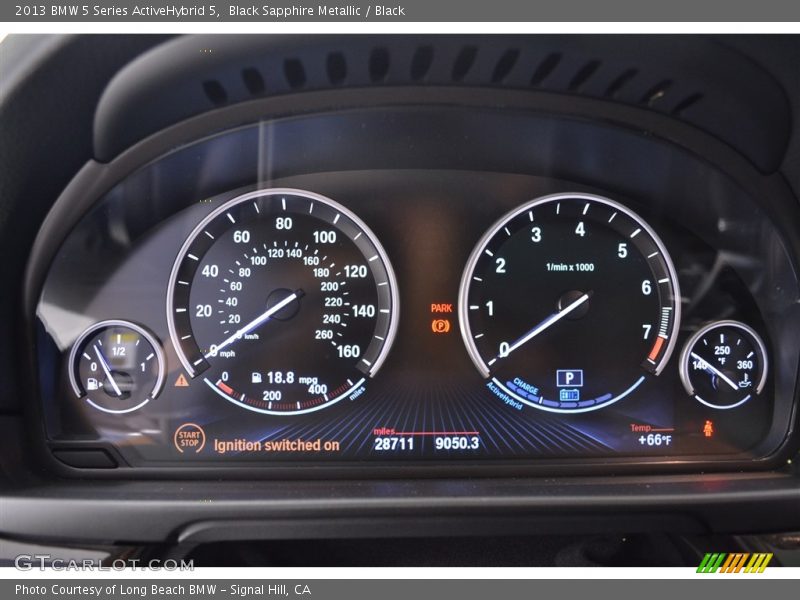 Black Sapphire Metallic / Black 2013 BMW 5 Series ActiveHybrid 5