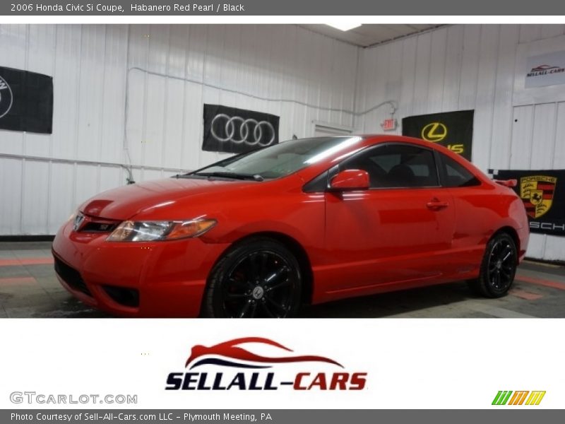 Habanero Red Pearl / Black 2006 Honda Civic Si Coupe