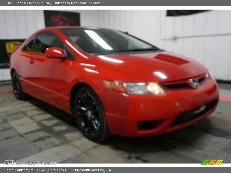 Habanero Red Pearl / Black 2006 Honda Civic Si Coupe