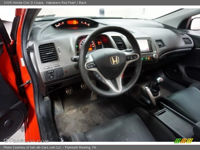 Habanero Red Pearl / Black 2006 Honda Civic Si Coupe