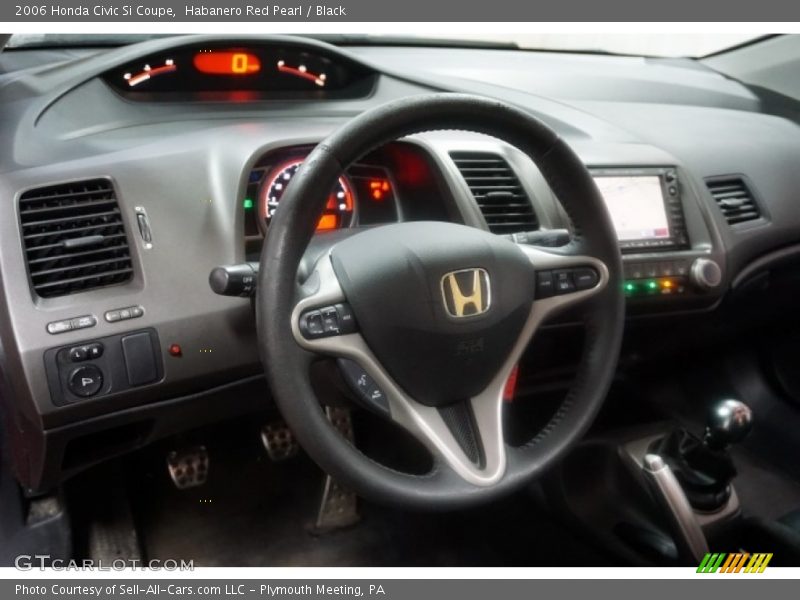 Habanero Red Pearl / Black 2006 Honda Civic Si Coupe