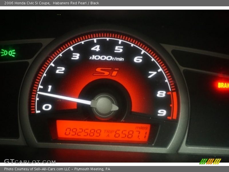 Habanero Red Pearl / Black 2006 Honda Civic Si Coupe