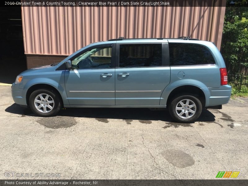 Clearwater Blue Pearl / Dark Slate Gray/Light Shale 2010 Chrysler Town & Country Touring